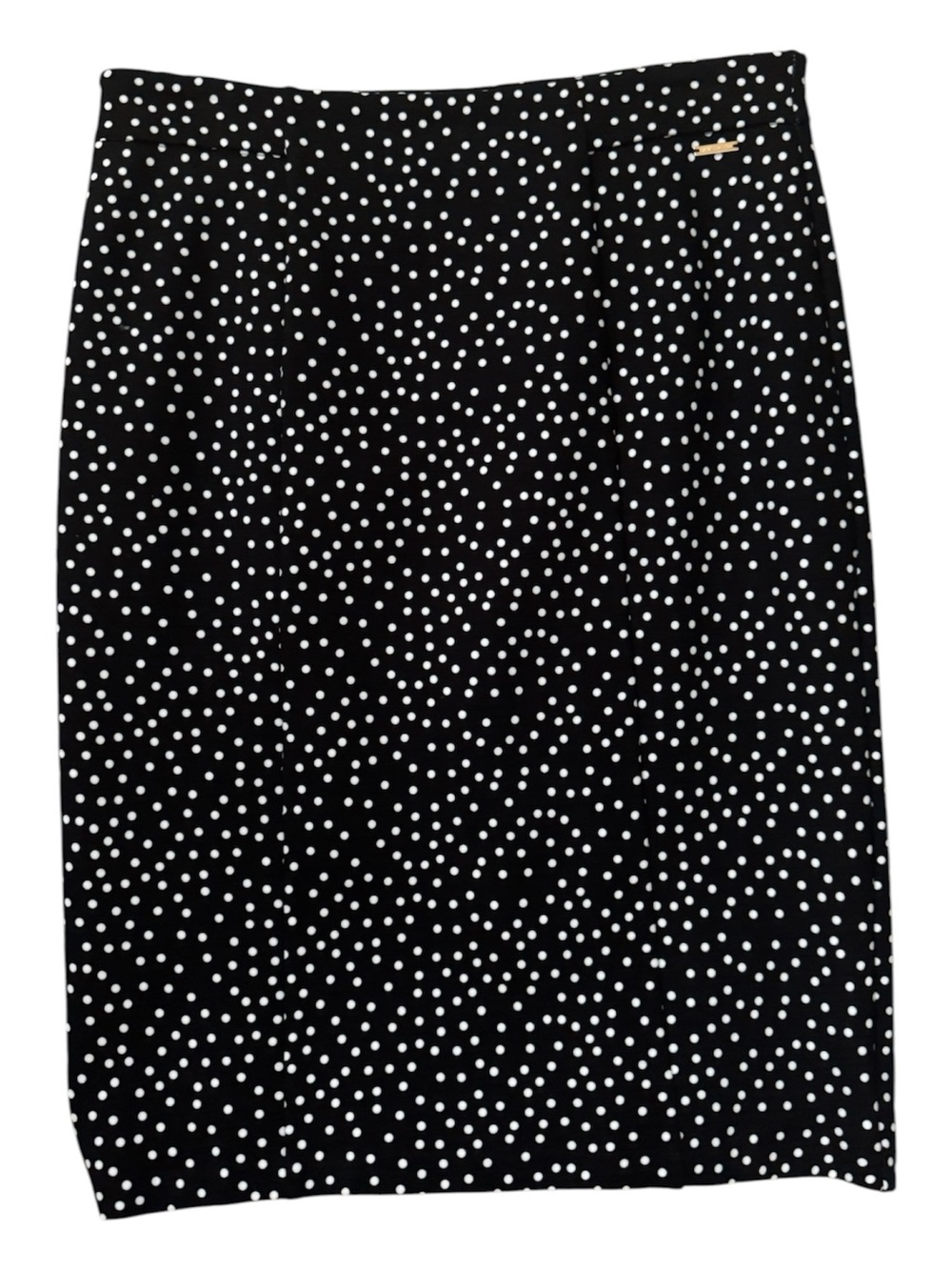 Tahari Black and White Polka Dot Pencil Skirt Strethcy